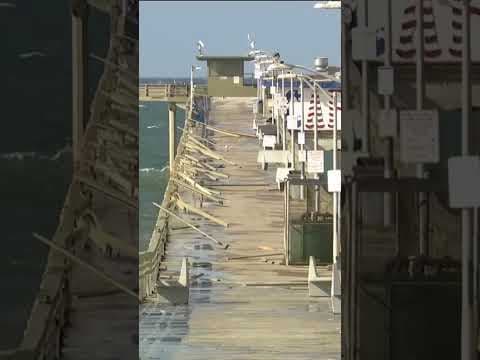 California coast hit with huge waves, high surf. It damaged a beloved pier beyond repair. #ocean