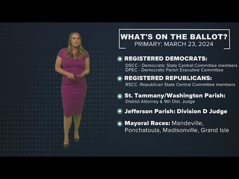 Louisiana Election: Presidential primary and what's on the ballot?