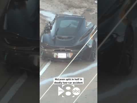 Two people are dead after a McLaren split in half after hitting a tree during a crash in Dallas.