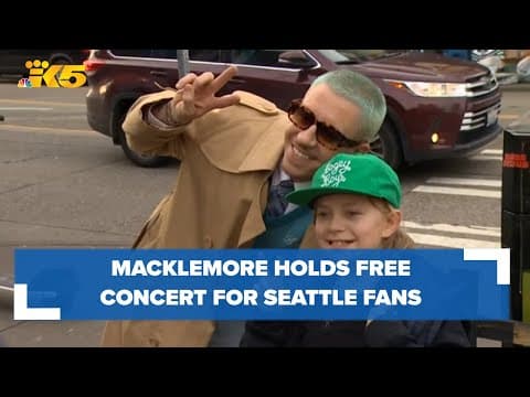 Macklemore holds free concert for Seattle fans