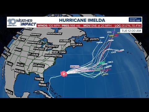 Hurricane Imelda gains strength as it moves away from U.S.