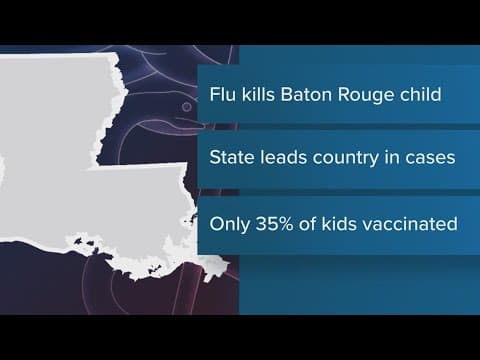 Louisiana child dies of flu as state leads nation in cases