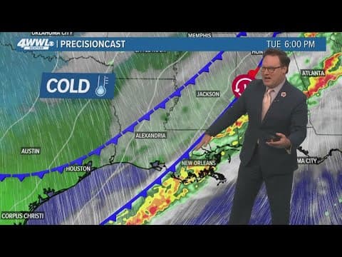 New Orleans Weather: Rain moving out, cold air moving in