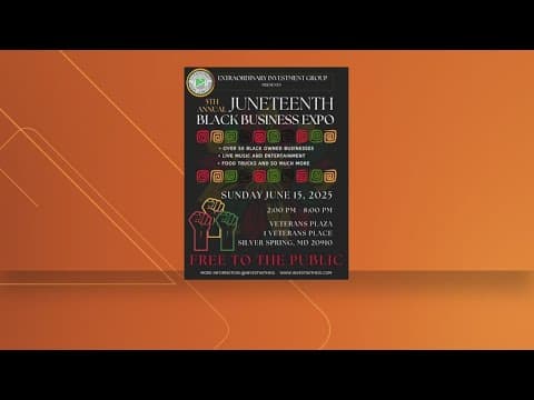 5th annual Juneteenth Black Business Expo kicks off in Silver Spring