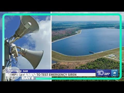 What's that alarm? Tampa Bay Water is testing its emergency siren at 9 am Wednesday