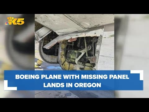 Boeing plane with missing panel lands in Oregon