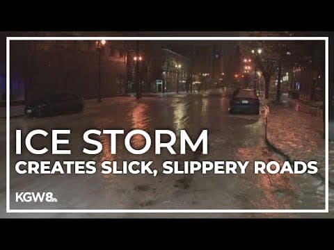 Downtown Vancouver under sheet of ice