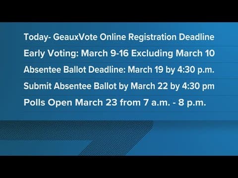GeauxVote online registration deadline ends