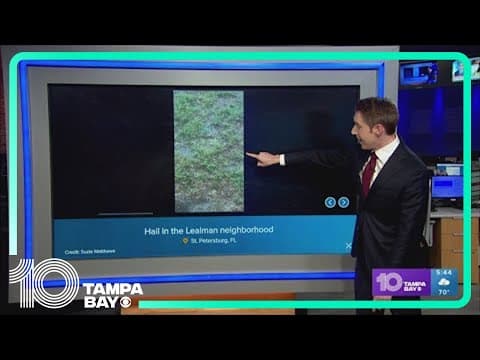 Strong storm drops small hail in Pinellas County