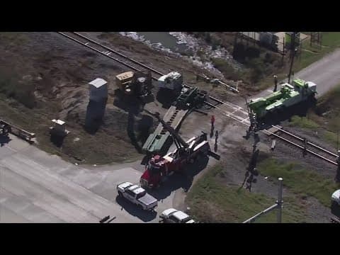 Train hits truck that was reportedly stuck on Waller County tracks