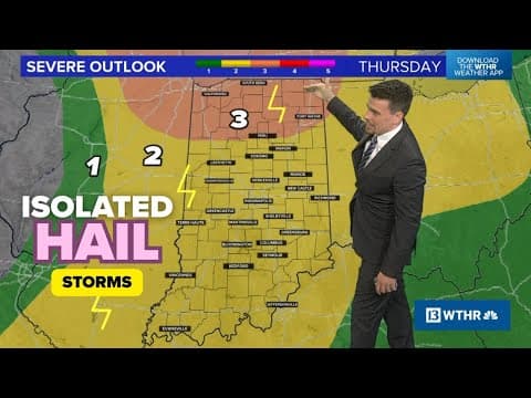 Heat and hail possible today across Indiana | Couple large hail storms are possible after 8 p.m.