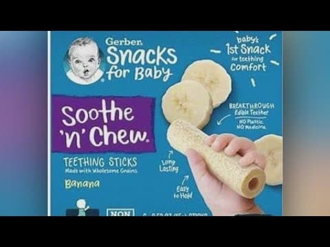 Gerber recalls teething sticks over choking concerns