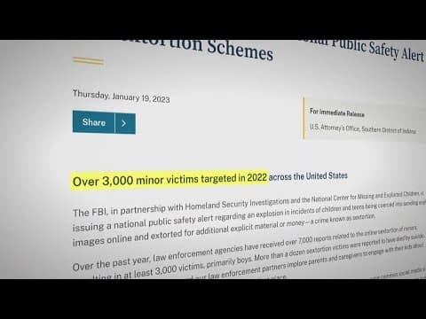 Sextortion trend 'major crisis' targeting boys in Indiana