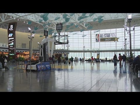 Indianapolis International Airport builds basketball court for NBA All-Star game