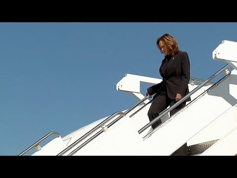 Kamala Harris lands in Johnstown, Pennsylvania