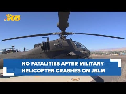 No fatalities after military helicopter training flight crashes on JBLM