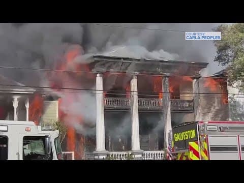 2 people injured in fire at historic Galveston mansion remain hospitalized