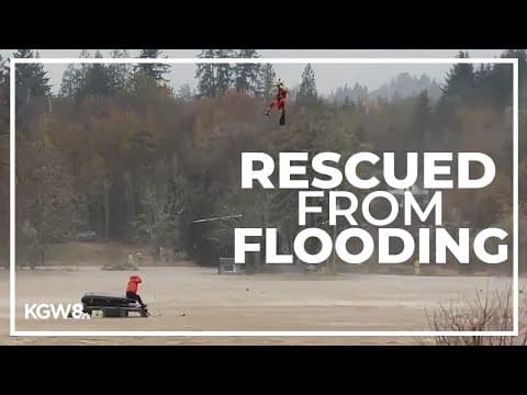Coast Guard rescues 5 people on Washington's Grays River during flooding