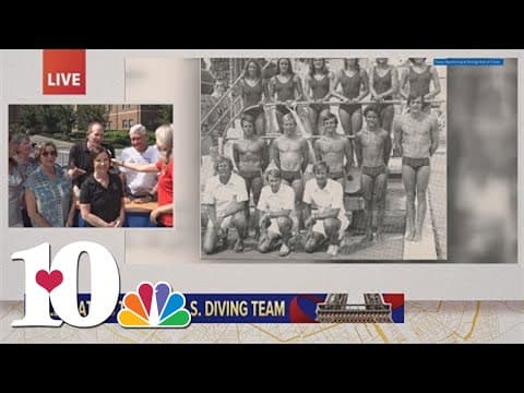 Celebrating the 1976 US Olympic Diving Team