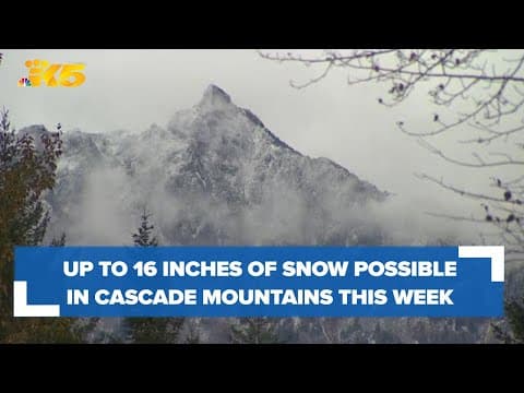 Up to 16 inches of snow possible in Cascades this week