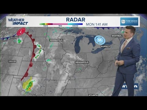 Rain chances increasing a bit for Indiana ahead of a warm front this week
