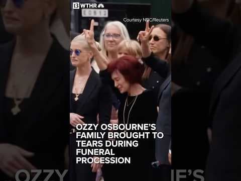 Ozzy Osbourne’s family brought to tears during funeral procession