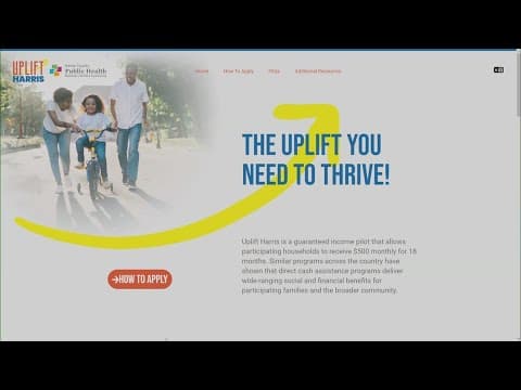 The Uplift Harris County Cash Assistance Pilot goes live Monday morning