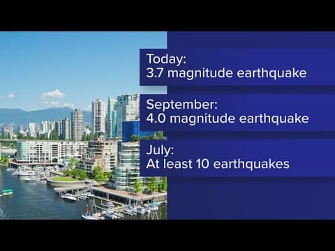 3.7 earthquake reported near Vancouver, BC