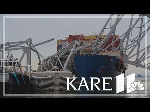 Crews start to cut up collapsed Baltimore bridge