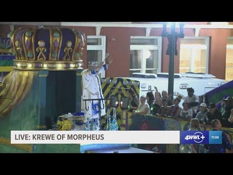 King of Krewe of Morpheus raises a toast at Gallier Hall