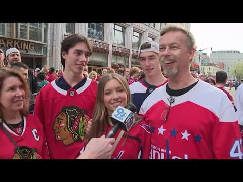 Divided allegiances as Capitals-Blackhawks family attends hockey game at Capital One
