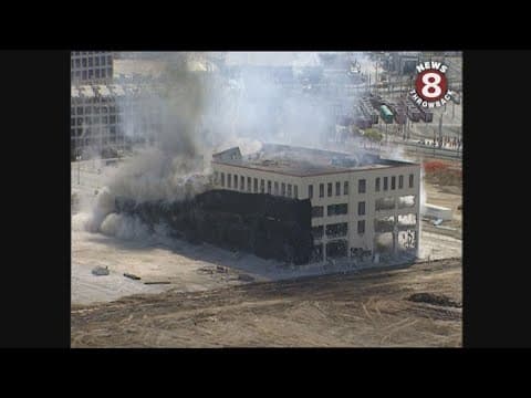 Old San Diego buildings imploded in 2000 for new San Diego Padres ballpark