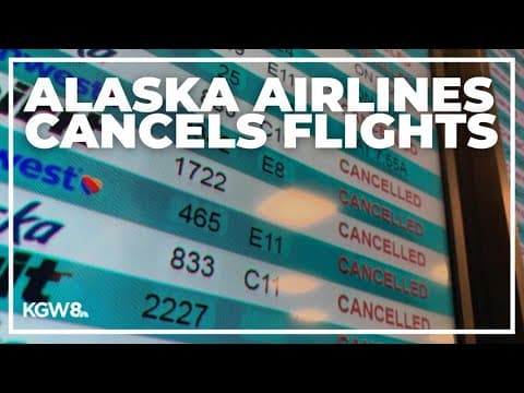 Alaska Airlines cancels all flights in and out of Portland Friday morning due to ice storm