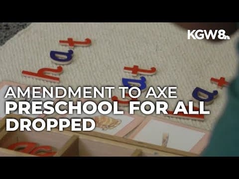 Lawmakers drop proposal to end Multnomah County preschool program, source tells KGW