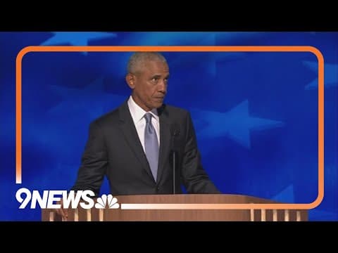 Latest Headlines | Obamas close DNC's second night with a rousing Harris endorsement and pointed war