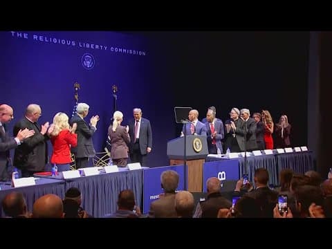 Trump touts school prayer & crime crackdown