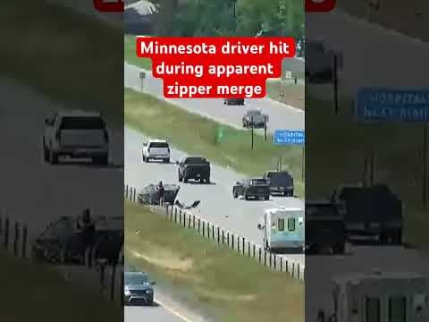 Minnesota driver hit during apparent zipper merge on Coon Rapids highway