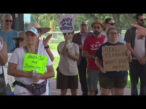 Protesters rally across Harris County against Governor Abbott's redistricting plan