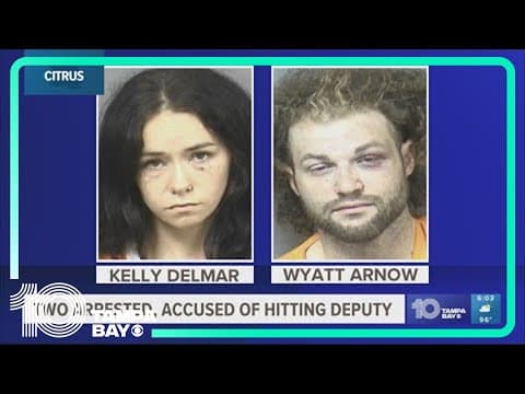 Man, woman accused of hitting Citrus deputy with car, creating chase