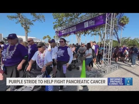Hundreds walk for pancreatic cancer awareness at PurpleStride Tampa Bay