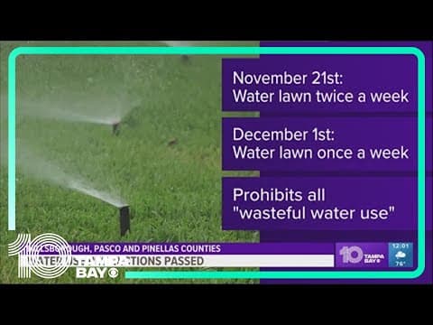 Water shortage prompts restrictions in these Tampa Bay-area counties