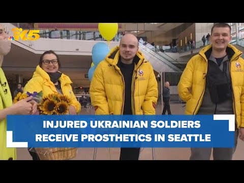 Two Ukrainian soldiers arrive in Seattle to receive prosthetics after being wounded in war
