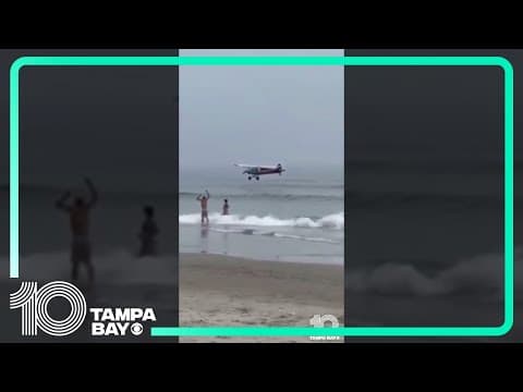 Small plane caught on camera crashing into ocean off shore of New Hampshire