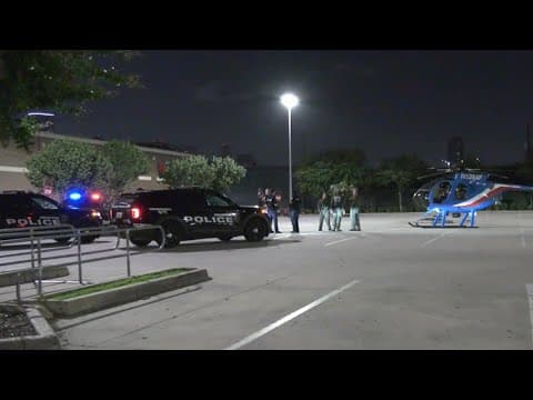 HPD chopper lands in Target parking lot after running low on gas during chase