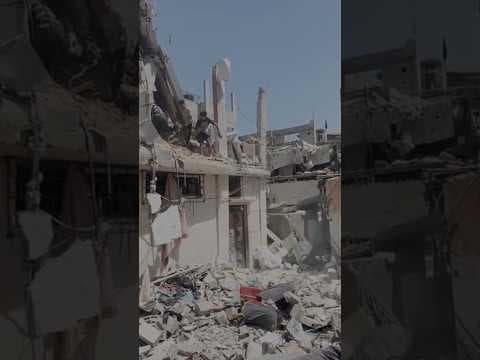 Aftermath of airstrike on Al Bureij refugee camp in Gaza