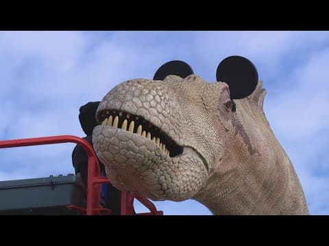 Dinosaurs at Children's Museum of Indianapolis get Mickey Mouse ears