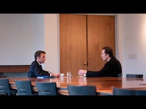 French President Macron tweets about meeting Elon Musk