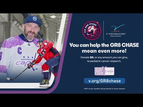 Alex Ovechkin is donating to cancer research during his pursuit of all-time goal record