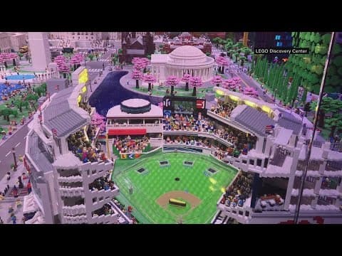 LEGO cherry blossoms in peak bloom at LEGO Discovery Center | Nightcap