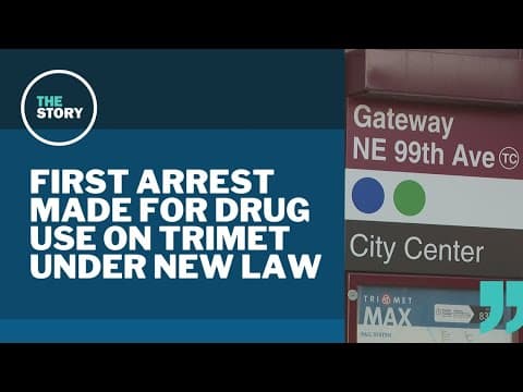 Portland makes first arrest under new law against drug use on public transit